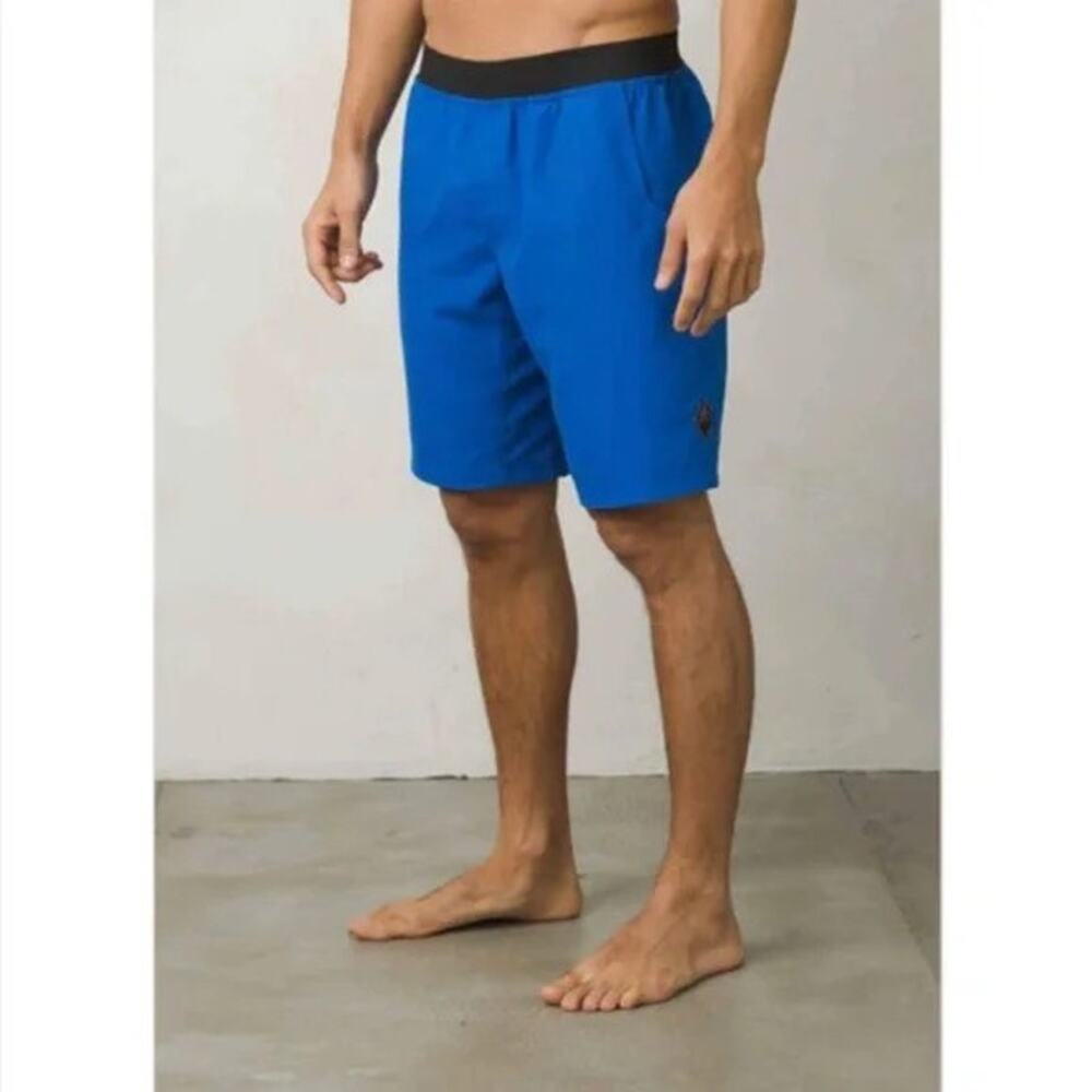 PrAna Mojo Shorts Blue Pull On Mens Small Gorpcore Sportswear Workout Running
